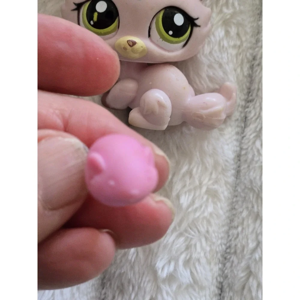 10 Pcs Littlest Pet Shop #1489 Pink Crouching Cat LPS Mouse Cupcake Chest Fish